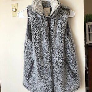 Sherpa Fuzzy Gray Vest
